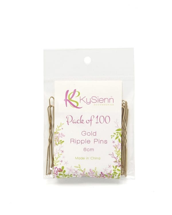 KySienn Ripple Pins 6cm - 100 Pack  Gold