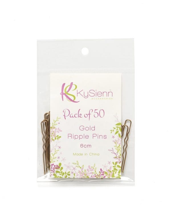 KySienn Ripple Pins 6cm -50 Pack Gold