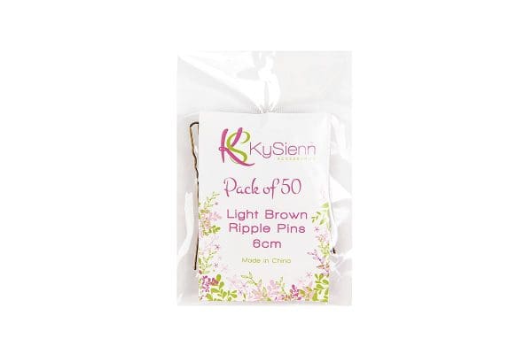 KySienn Ripple Pins 6cm - 50 Pack   Light Brown