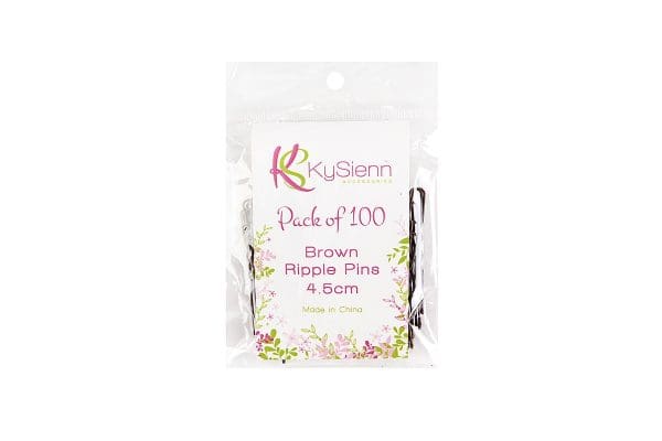 KySienn Ripple Pins 4.5cm 100 Pack Brown