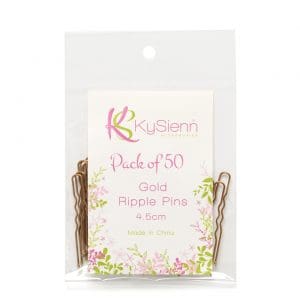 KySienn Ripple Pins 4.5cm 50 Pack Gold