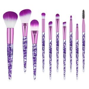 KySienn Pink/Gold 20Pcs Diamond Makeup Brushes Set 