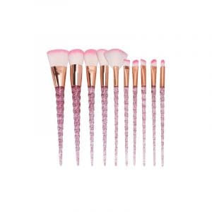 KySienn Pink 10Pcs Unicorn Makeup Brushes Set