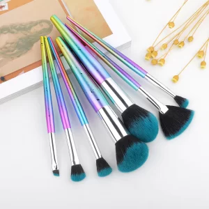 KySienn 7Pcs Rainbow Make up Brush Set