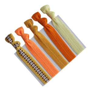 KySienn Orange Peel Ribbon Hair Ties Pack 5